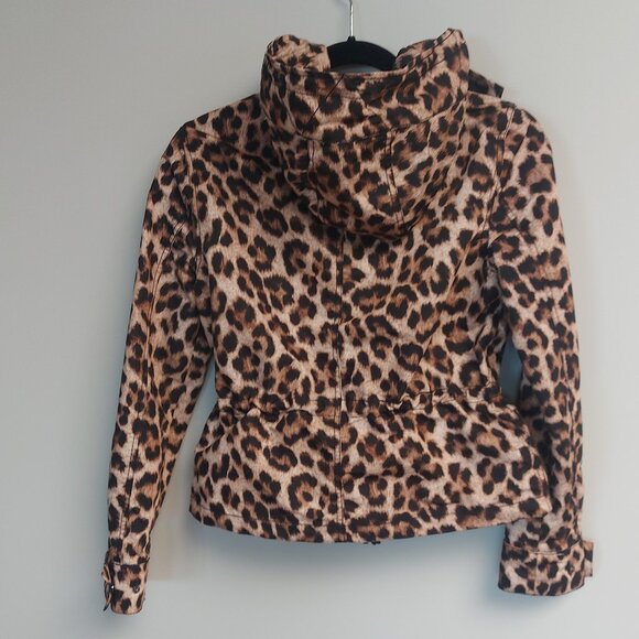 Michael Kors Leopard Print Hooded Jacket - Size XS - Picture 5 of 10